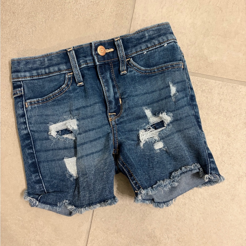Abercrombie Kids Blue High-Rise Bike Shorts 7/8 Girls Jorts